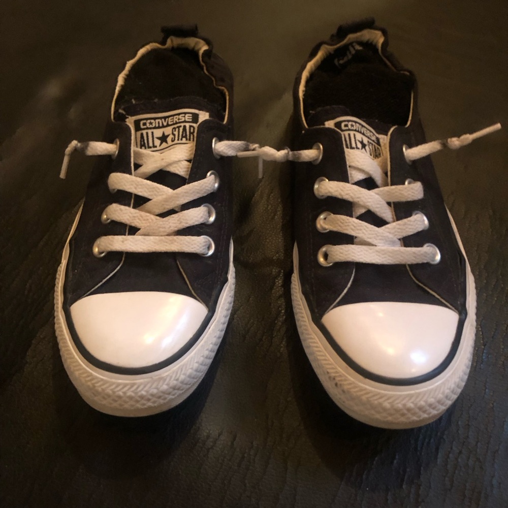 Size 7 Converse Black & White Chuck Taylor All Star Low Top Sneakers Y2K 90’s